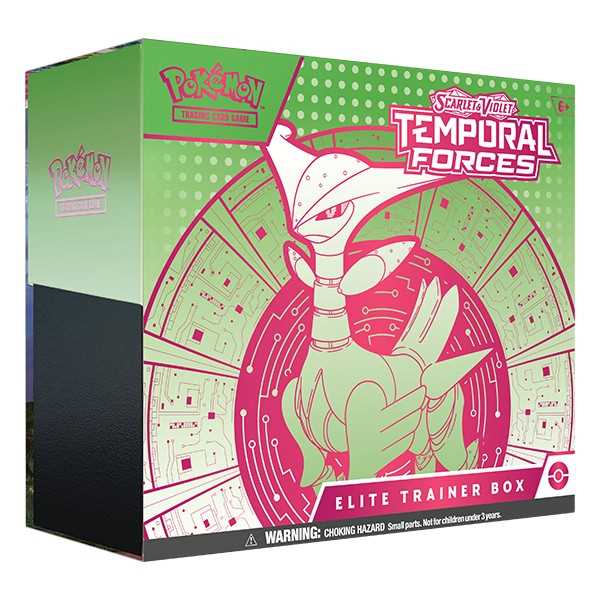 Pokémon TCG: Scarlet & Violet 5 - Temporal Forces - Elite Trainer Box: Walking Wake/ Iron Leaves